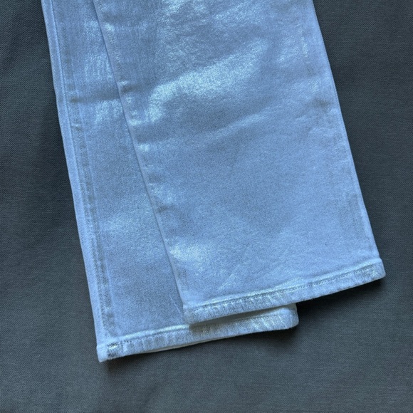 FRAME Le High Straight White/Silver Coated Jeans NWT - Picture 10 of 10